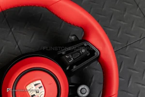 พวงมาลัย พร้อม Airbag สำหรับ 981 PORSCHE CAYMAN BOXSTER หนังแดง ด้ายแดง