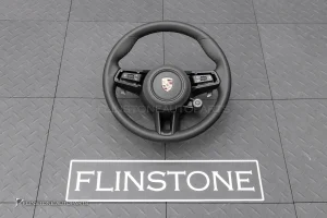 พวงมาลัย พร้อม Airbag สำหรับ PORSCHE 970 Panamera หนังดำ ด้ายดำ