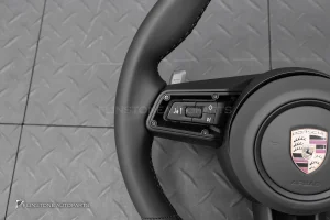 พวงมาลัย พร้อม Airbag สำหรับ PORSCHE 970 Panamera หนังดำ ด้ายดำ