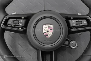 พวงมาลัย พร้อม Airbag สำหรับ PORSCHE 970 Panamera หนังดำ ด้ายดำ