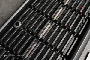 กระจังหน้า พร้อม ไฟLED สำหรับ GMW Tank300 ทรง Sport ตาข่าย สีดำด้าน