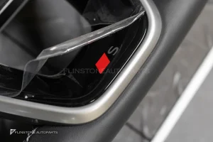 พวงมาลัย พร้อม Airbag สำหรับ Audi Q6 E-Tron หนังสีดำ ด้ายสีขาว