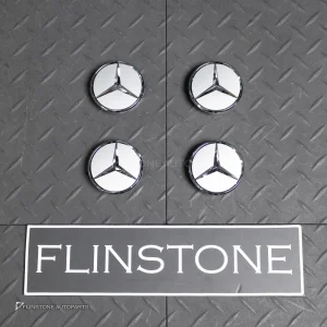 ฝาล้อ Mercedes Benz สีเทา ดาวโครเมี่ยม แท้ – 4 ชิ้น