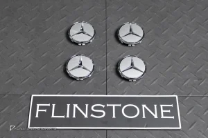 ฝาล้อ Mercedes Benz สีเทา ดาวโครเมี่ยม แท้ – 4 ชิ้น