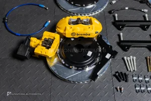 ชุดเบรค BREMBO GT 6P + 4P TOYOTA ALPHARD 40 สีเหลือง