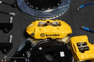 ชุดเบรค BREMBO GT 6P + 4P TOYOTA ALPHARD 40 สีเหลือง