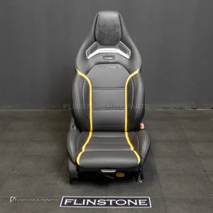 เบาะ AMG Seat ฝั่งคนขับ สำหรับ Mercedes Benz หนังสีดำ – สีเหลือง
