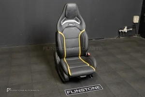 เบาะ AMG Seat ฝั่งคนขับ สำหรับ Mercedes Benz หนังสีดำ – สีเหลือง