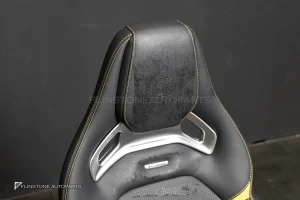 เบาะ AMG Seat ฝั่งคนขับ สำหรับ Mercedes Benz หนังสีดำ – สีเหลือง