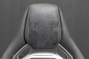 เบาะ AMG Seat ฝั่งคนขับ สำหรับ Mercedes Benz หนังสีดำ – สีเหลือง