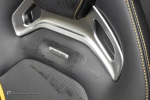 เบาะ AMG Seat ฝั่งคนขับ สำหรับ Mercedes Benz หนังสีดำ – สีเหลือง