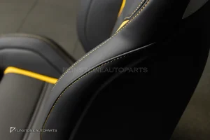 เบาะ AMG Seat ฝั่งคนขับ สำหรับ Mercedes Benz หนังสีดำ – สีเหลือง