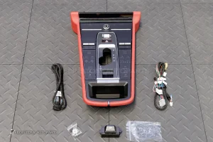คอลโซลกลางที่เข้าเกียร์ สำหรับ Porsche Cayenne 958 สีแดงเลือดหมู
