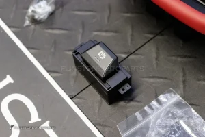 คอลโซลกลางที่เข้าเกียร์ สำหรับ Porsche Cayenne 958 สีแดงเลือดหมู