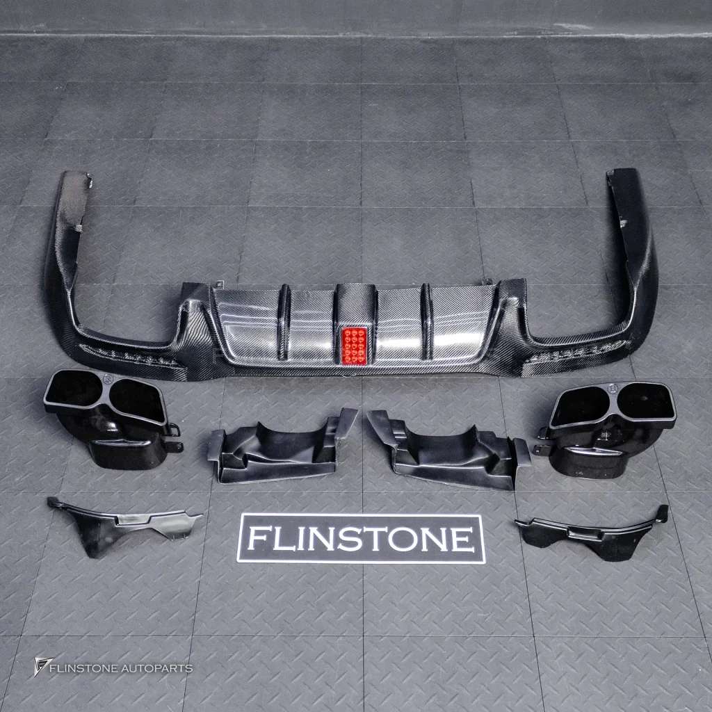 ดิฟฟิวเซอร์ Carbon fiber พร้อมปลายท่อ สำหรับ W222 S-Class ทรง BRABUS
