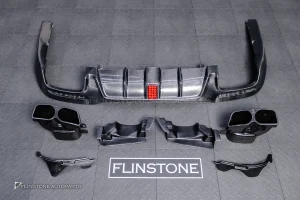 ดิฟฟิวเซอร์ Carbon fiber พร้อมปลายท่อ สำหรับ W222 S-Class ทรง BRABUS