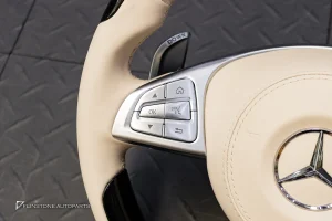 พวงมาลัย พร้อม Airbag สำหรับ W222 S-Class หนังสีครีม ด้ายสีครีม