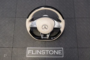 พวงมาลัย พร้อม Airbag สำหรับ W222 S-Class หนังสีครีม ด้ายสีครีม