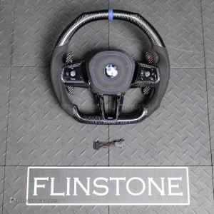 พวงมาลัย พร้อม Airbag สำหรับ BMW G70 Sereis 7 หนัง Alcantara ดำ ด้