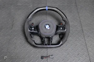 พวงมาลัย พร้อม Airbag สำหรับ BMW G70 Sereis 7 หนัง Alcantara ดำ ด้