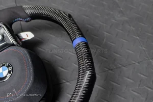 พวงมาลัย พร้อม Airbag สำหรับ BMW G70 Sereis 7 หนัง Alcantara ดำ ด้
