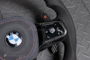 พวงมาลัย พร้อม Airbag สำหรับ BMW G70 Sereis 7 หนัง Alcantara ดำ ด้