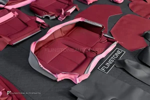 ชุดหนังภายใน PORSCHE CAYENNE 958 สีแดง-ดำ