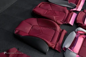 ชุดหนังภายใน PORSCHE CAYENNE 958 สีแดง-ดำ