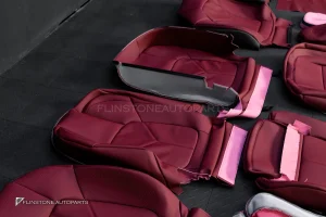 ชุดหนังภายใน PORSCHE CAYENNE 958 สีแดง-ดำ