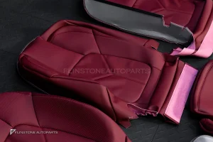 ชุดหนังภายใน PORSCHE CAYENNE 958 สีแดง-ดำ