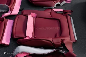 ชุดหนังภายใน PORSCHE CAYENNE 958 สีแดง-ดำ
