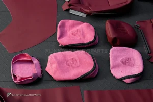 ชุดหนังภายใน PORSCHE CAYENNE 958 สีแดง-ดำ