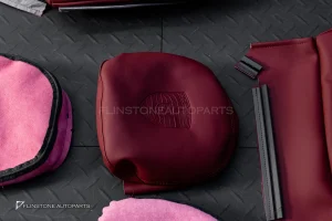 ชุดหนังภายใน PORSCHE CAYENNE 958 สีแดง-ดำ