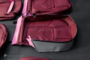 ชุดหนังภายใน PORSCHE CAYENNE 958 สีแดง-ดำ