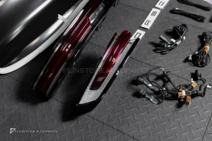 ชุดแปลงท้าย Porsche Cayenne Coupe E3 9Y0.1 เป็น E3.2 9Y0.2 พร้อมไฟท้ายสีแดง