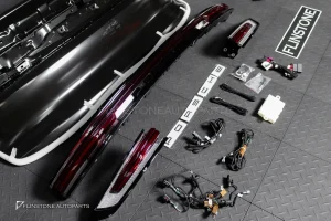 ชุดแปลงท้าย Porsche Cayenne Coupe E3 9Y0.1 เป็น E3.2 9Y0.2 พร้อมไฟท้ายสีแดง