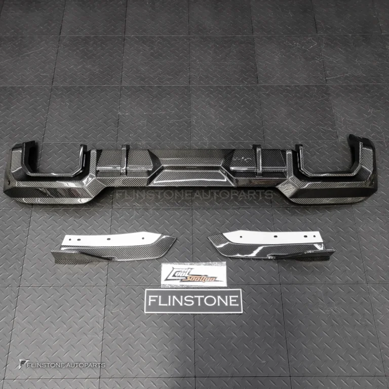 ดิฟฟิวเซอร์พร้อมคาร์นาดดิฟซ้ายขวา Carbon fiber สำหรับ BMW X3 G01 LCI ทรง SOOQOO