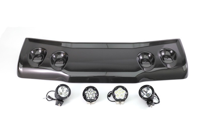 สปอยเลอร์หลังคาพร้อมไฟ Dry Carbon W464 G-Class ทรง Adventure