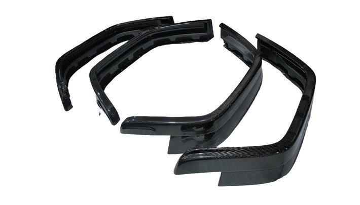โอเวอร์เฟนเดอร์ซุ้มล้อ 16 ซม. ลายทแยง Dry Carbon W464 G-Class ทรง 4×4