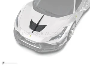 คิ้วช่องระบายอากาศฝากระโปรงคาร์บอนไฟเบอร์ Ferrari F8 PAKTECHZ