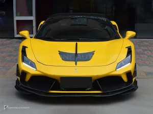 คิ้วช่องระบายอากาศฝากระโปรงคาร์บอนไฟเบอร์ Ferrari F8 PAKTECHZ