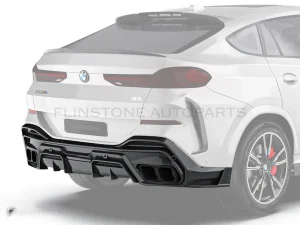 ดิฟฟิวเซอร์หลังพร้อมสปลิตเตอร์ข้างท้ายคาร์บอนไฟเบอร์ BMW X6 PAKTECHZ