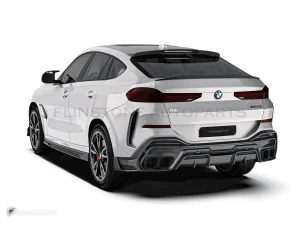 ดิฟฟิวเซอร์หลังพร้อมสปลิตเตอร์ข้างท้ายคาร์บอนไฟเบอร์ BMW X6 PAKTECHZ