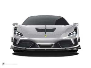 ลิ้นหน้าตัวบนคาร์บอนไฟเบอร์ Ferrari F8 PAKTECHZ (PT0016-2)