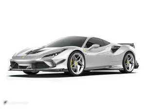คิ้วช่องระบายอากาศหน้าคาร์บอนไฟเบอร์ Ferrari F8 PAKTECHZ