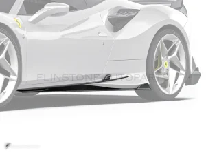 สเกิร์ตข้างคาร์บอนไฟเบอร์ Ferrari F8 PAKTECHZ (PT0016-8)