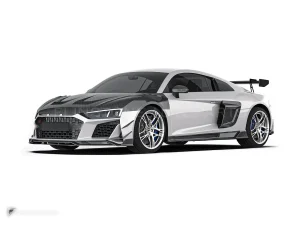 ลิ้นหน้าสปลิตเตอร์คาร์บอนไฟเบอร์ Audi R8 Gen 2 Facelift PAKTECHZ