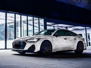ลิ้นหน้าสปลิตเตอร์คาร์บอนไฟเบอร์ Audi RS6 RS7 C8 PAKTECHZ