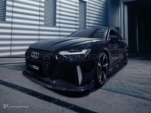ลิ้นหน้าสปลิตเตอร์คาร์บอนไฟเบอร์ Audi RS6 RS7 C8 PAKTECHZ