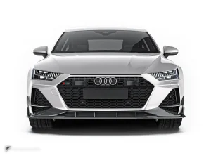 ลิ้นหน้าสปลิตเตอร์คาร์บอนไฟเบอร์ Audi RS6 RS7 C8 PAKTECHZ